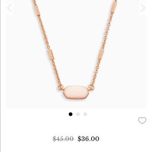NWT 🤍Kendra Scott fern necklace rose gold